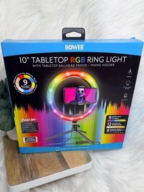 Bower- 10" RGB Tabletop Ring Light